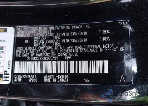 2025 Lexus Nx 350H Premium from USA, damaged, VIN 2T2GKCEZ2SC035791